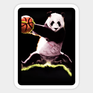 Basketball Dunk Panda Sticker